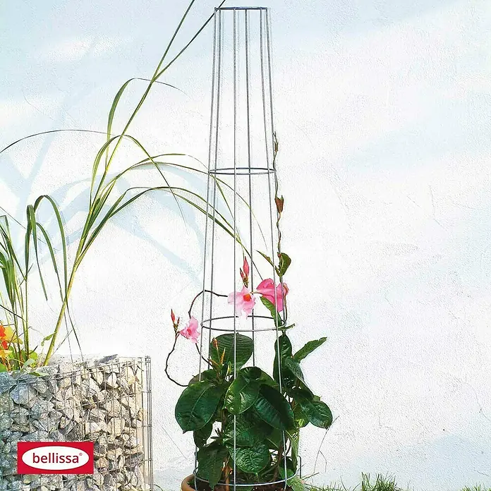 Bellissa Ranksäule Aktion - Höhe: 130 cm, Durchmesser: 28 cm - Die Bellissa Rankhilfe ist ein stilvolles Klettergerüst für Pflanzen, ideal für Gärten und Terrassen. Die robuste Konstruktion unterstützt das Wachstum von Kletterpflanzen.