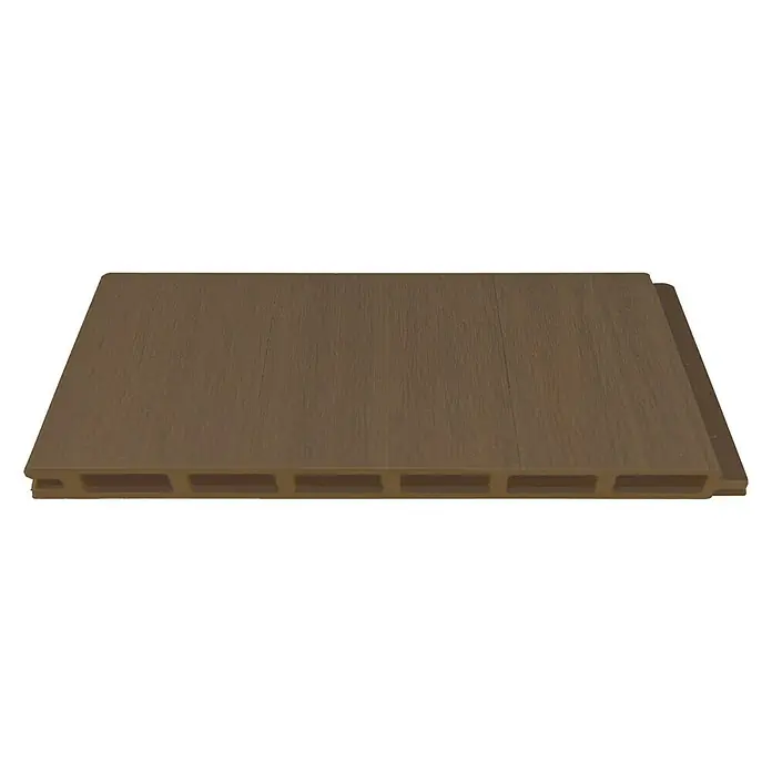 T & J Sichtschutzelement Elskop - B x H: 179 x 15 cm, Teak - Braun getönte Composite-Terrassendiele mit mehreren rechteckigen Hohlräumen zur Gewichtsreduzierung und einfacheren Montage.