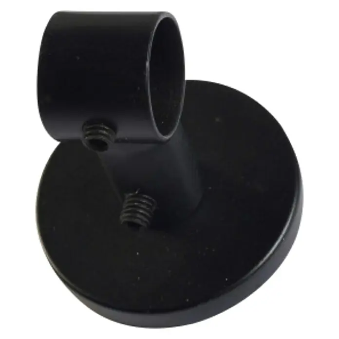 Soporte de techo cerrado Ideas 12 - Negro - Soporte de barra de cortina negro para montaje en pared. Este soporte ofrece una solución robusta y discreta para tus cortinas.