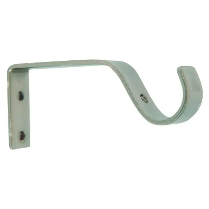 Soporte de pared Frontal - L x An x Al: 10 x 1,6 x 4 cm, Diámetro: 16 mm, Metal - Soporte metálico para barra de cortina para montaje en pared. Soporte robusto para sujetar de forma segura las barras de cortina en la decoración de tu hogar.
