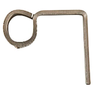 Soporte de pared metal ideas 12 (Plata, L x An x Al: 4,5 x 1,2 x 3,8 cm, Atornillado)