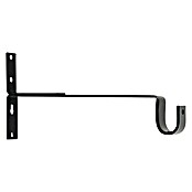 Soporte de pared largo Ferro wood (Negro, 1 ud., Específico para: Para barras con un diámetro de 16 mm) | BAUHAUS