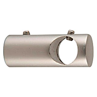 Soporte de pared Cilindro Central (Plata, Barras para las cortinas de Ø 12 mm, Largo: 4 cm)