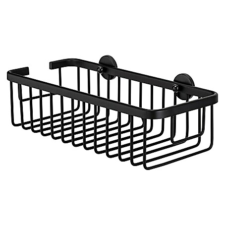 Camargue Cesta de baño Sami (30 x 13,2 x 7,7 cm, Aluminio, Negro)