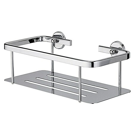 Camargue Cesta de baño Sirah (25 x 12 x 8 cm, Aluminio, Cromo)