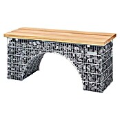 Bellissa Gartenbank-Gabione Arco (125 x 45 x 54 cm, Holz) | BAUHAUS