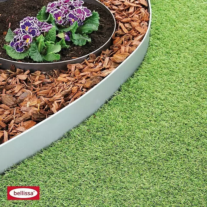 Bellissa Rasenkante Serra - 103 x 0,1 x 12 cm, Silber, Metall - Stimmungsaufnahme