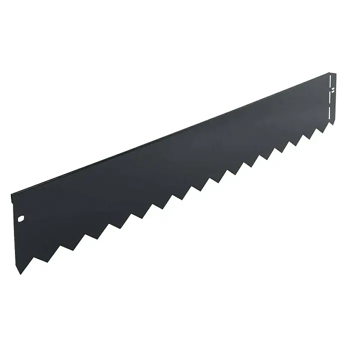 Bellissa Rasenkante Serra - 103 x 0,1 x 12 cm, Anthrazit, Metall - Ein schwarzer, gezackter Dekostreifen zur Verschönerung von Oberflächen. Ideal für kreative Wandgestaltung.