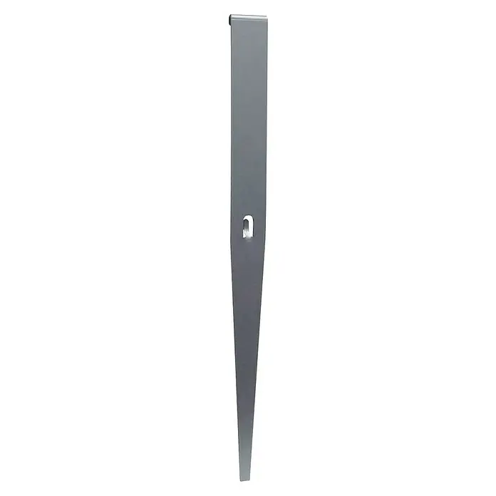 Bellissa Bodenanker RK19 - Passend für: Bellissa Rasenkanten mit 19,5 cm Höhe - Ein langer, schlanker und grauer Server Rack Einschub mit einem quadratischen Ausschnitt im mittleren Bereich.