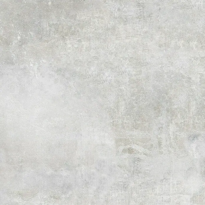 Feinsteinzeugfliese Luna Bianco - 60 x 60 cm, Weiß/Grau, Glänzend - Strukturierte, hellgraue Zementfliese für einen modernen, industriellen Look. Ideal für Wand- und Bodengestaltung mit einem einzigartigen Vintage-Touch.