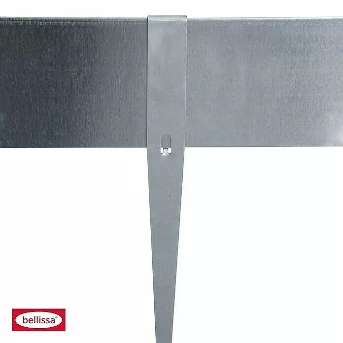 Bellissa Bodenanker RK19 - Passend für: Bellissa Rasenkanten mit 19,5 cm Höhe - Rasenkante aus verzinktem Stahl mit Erdspieß.