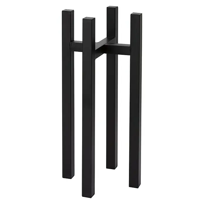Blumenständer Metall - L x B x H: 25 x 25 x 55 cm - Ein stilvoller, schwarzer Pflanzenständer aus Metall mit quadratischen Beinen und robuster Konstruktion zur Präsentation Ihrer Pflanzen.