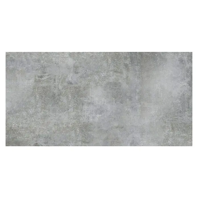 Feinsteinzeugfliese Luna Gris - 120 x 240 cm, Grau, Glänzend - Graue Beton-Textur-Fliese mit subtilen Variationen für einen modernen, industriellen Look, ideal für Fußböden und Wände.