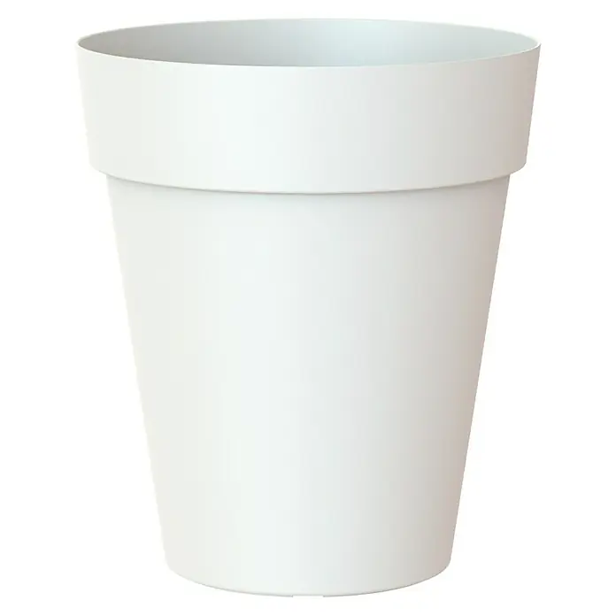 Artevasi Capri Pflanztopf - Außenmaß (Ø x H): 40 x 46,3 cm, Kunststoff, Weiß - Weiße Pflanzschale aus Kunststoff. Ideal für Zimmerpflanzen und Garten, minimalistisches Design für jeden Raum.
