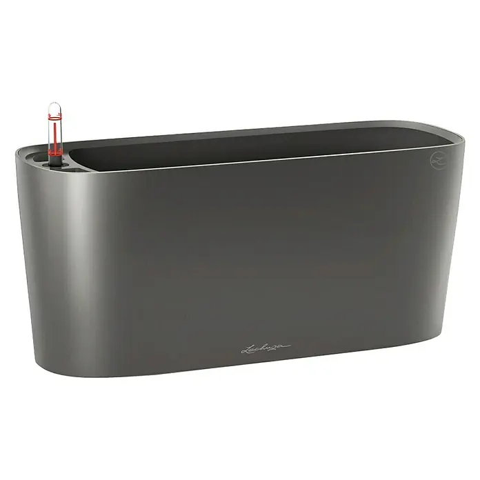 Lechuza Pflanzkasten DeltaAußenmaß (L x B x H): 40 x 15 x 18 cm, Kunststoff, Anthrazit metallic