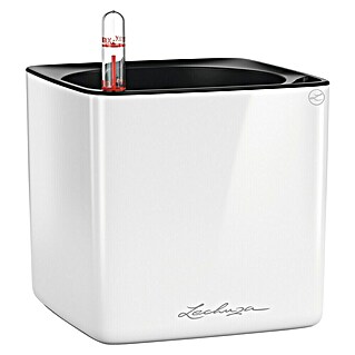 Lechuza Kräuterkasten Cube Glossy (Außenmaß (L x B x H): 14 x 14 x 13,5 cm, Kunststoff, Weiß, Glänzend)
