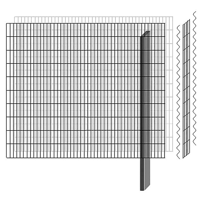 Bellissa Gabione Erweiterung BP-E1 Paravento  (117,8 x 12 x 50,5 cm, Aluminium, Silber)