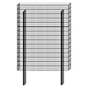 Bellissa Gabione BP-3 Grundbausatz Paravento  (117,8 x 12 x 151 cm, Aluminium, Silber)