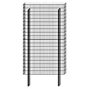 Bellissa Gabione BP-4 Grundbausatz Paravento (117,8 x 12 x 201 cm, Aluminium, Silber)