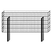 Bellissa Gabione BP-1 Grundbausatz Paravento (117,8 x 12 x 50,5 cm, Aluminium, Silber)