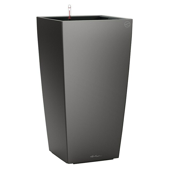 Lechuza Pflanzsäule eckig Cubico Premium (Außenmaß (L x B x H): 29,5 x 29,5 x 56,5 cm, Kunststoff, Anthrazit metallic) | BAUHAUS