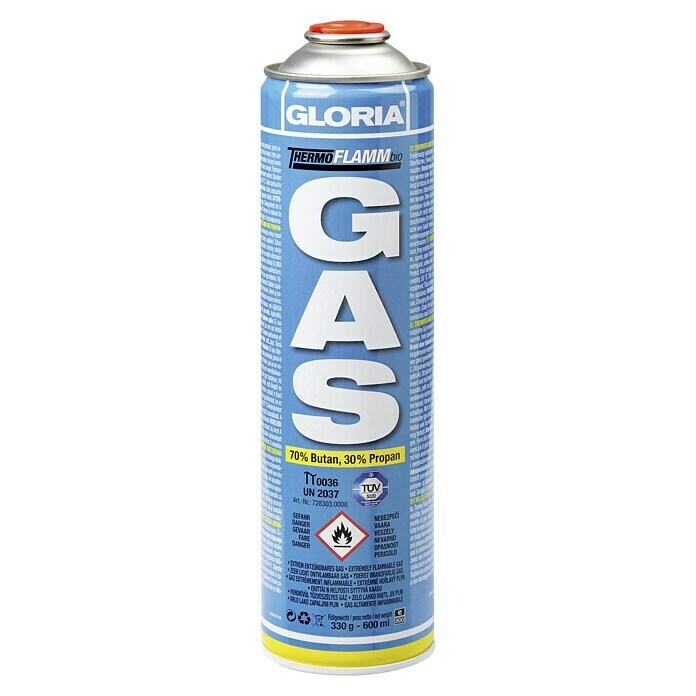 Gloria Thermoflamm bio Gas-Nachfüllkartusche600 ml Front View