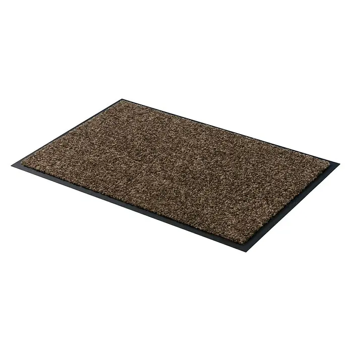 Astra Schmutzfangmatte Proper Tex - Braun, 60 x 90 cm, Material Nutzschicht: 100 % Polyamid - Braune Fußmatte mit schwarzem Rand, ideal für den Eingangsbereich, um Schmutz und Feuchtigkeit fernzuhalten. Praktisch und stilvoll.