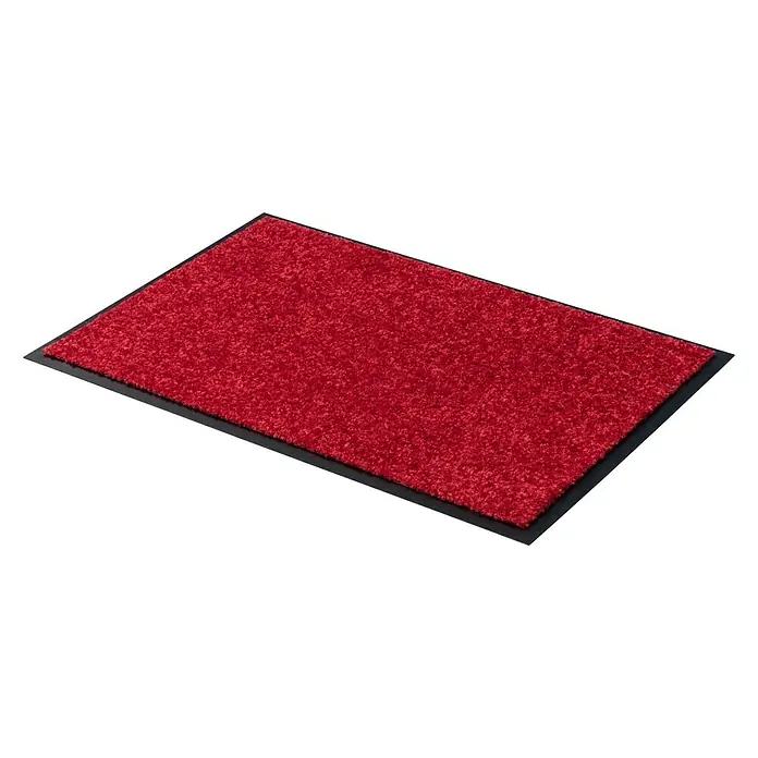 Astra Schmutzfangmatte Proper Tex - Rot, 60 x 180 cm, Material Nutzschicht: 100 % Polyamid - Roter Fußabtreter mit schwarzem Rand. Einladend und strapazierfähig für den Eingangsbereich. Schützt Böden vor Schmutz und Feuchtigkeit.