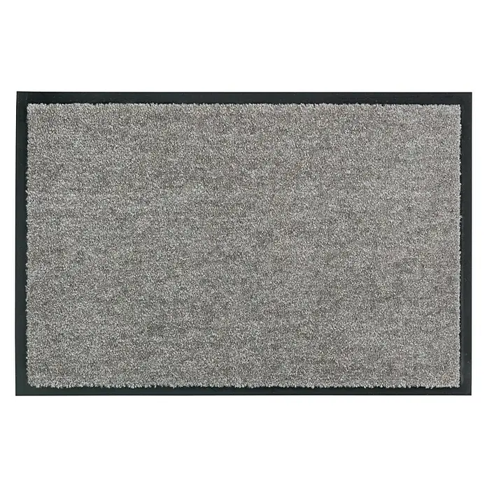 Astra Schmutzfangmatte Proper Tex - Grau, 60 x 180 cm, Material Nutzschicht: 100 % Polyamid - Grauer Fußabtreter mit dunklem Rand. Der Fußabtreter ist rechteckig und hat eine robuste Oberfläche, ideal für den Eingangsbereich.