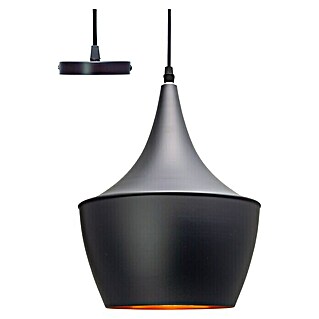 Alverlamp Lámpara colgante redonda Copa (60 W, Ø x Al: 24 x 28 cm, Negro, Negro, E27)