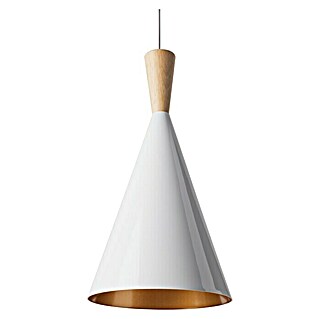Alverlamp Lámpara colgante redonda Cono (60 W, Ø x Al: 19 x 40 cm, Blanco, Blanco, E27)