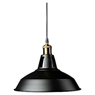 Alverlamp Lámpara colgante redonda circular (Ø x Al: 31 x 24 cm, Negro, Negro, E27)