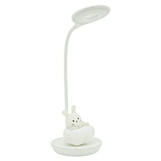 Idp Lampshades Lámpara de sobremesa LED redonda Bunny (3 W, Ø x Al: 13 x 22 cm, Blanco)