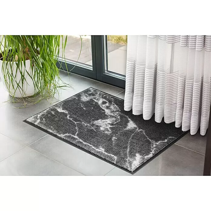 SCHÖNER WOHNEN-Kollektion Fußmatte Marmor - Anthrazit/Grau, 50 x 70 cm - Stimmungsaufnahme