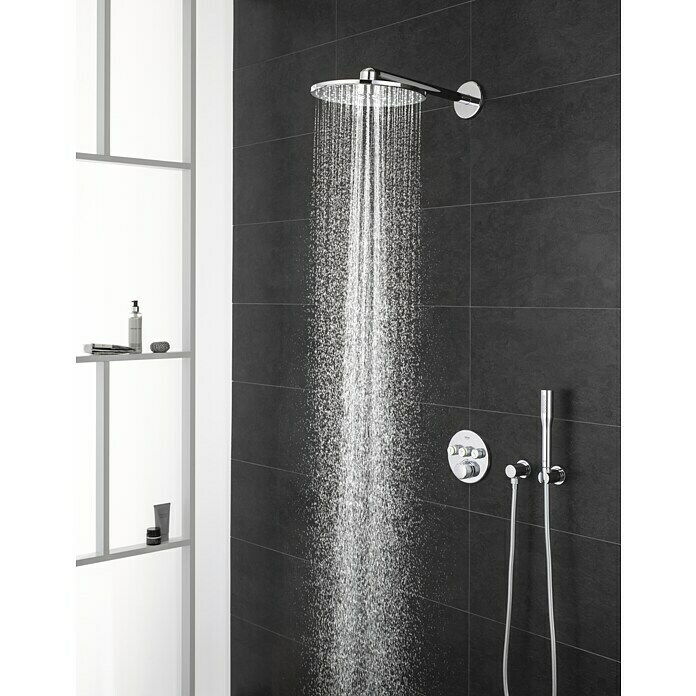 Grohe Grohtherm SmartControl DuschsystemMit Mischer, Anzahl Strahlarten: 3 Stk., Chrom, Form Kopfbrause: Eckig Front View