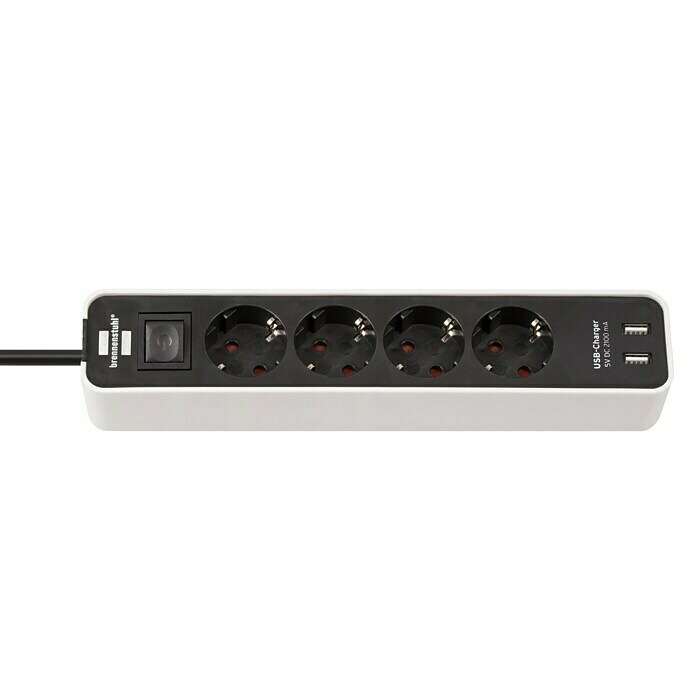 REV Steckdosenleiste PowerQuad (3-fach, 1,4 m, 2 USB-Anschlüsse, Anzahl  Steckdosen Schuko: 3 Stk.)