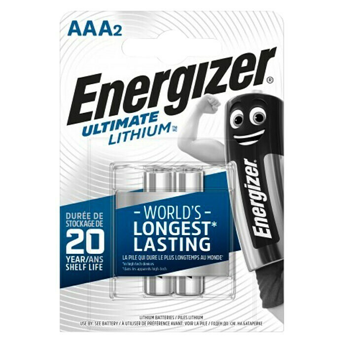 Energizer Pila Ultimate Lithium AAA (Micro AAA, 1,5 V, 2 uds.)
