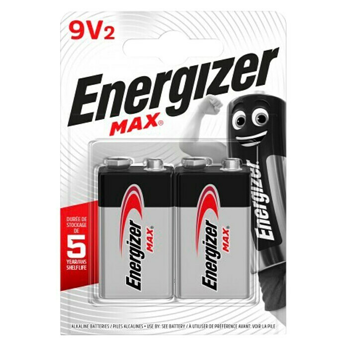 Energizer Batterij (9-Volt-Block, 9 V, 2 stk.)