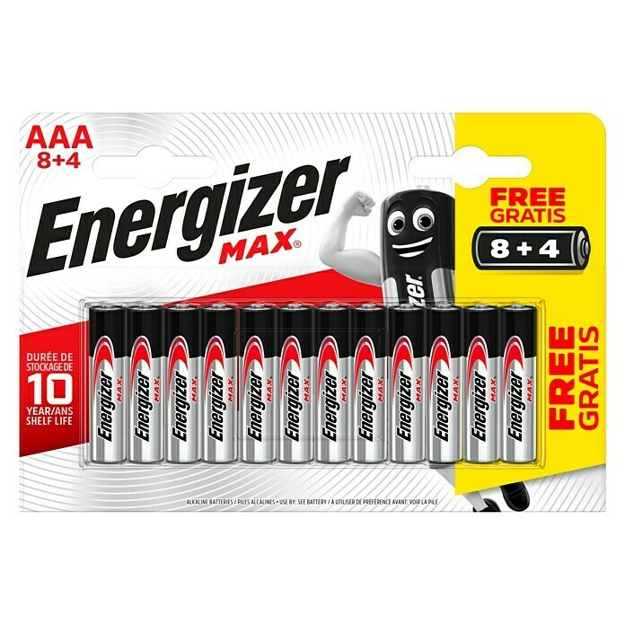 Energizer Batterij max (12 stk., Micro AAA, Alkaline)