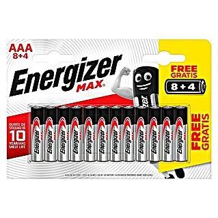 Energizer Max Batterij max (Micro AAA, 1,5 V, Alkaline, 12 st.)