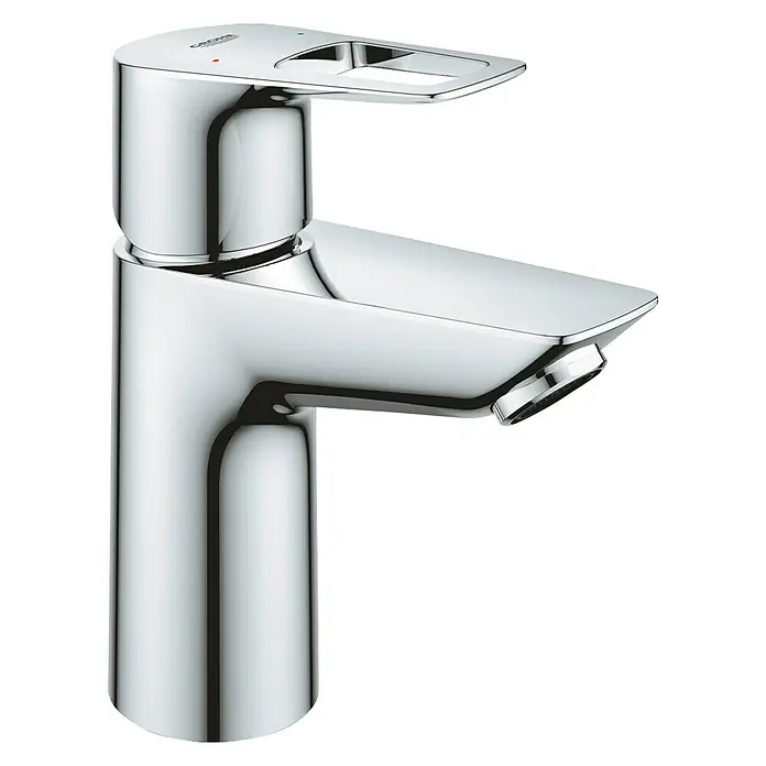 Grohe Start Loop Grifo de lavabo S - Cromo, Brillante - Elegante grifo de lavabo monomando Grohe Essence con diseño minimalista para baños modernos.