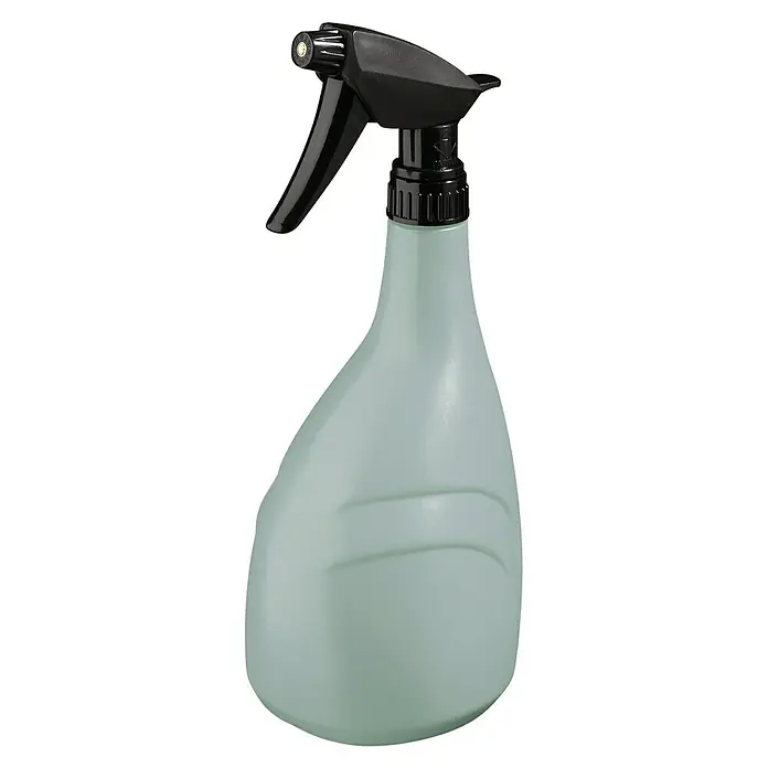 Geli Eden Handsprüher - Eukalyptus, 0,9 l - Bild einer Sprühflasche mit schwarzem Sprühkopf und hellblauem Behälter, geeignet für verschiedene Reinigungs- und Gartenarbeiten.