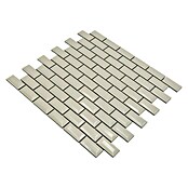 Mosaikfliese Brick Bond Diamond CBI 110 (30 x 30 cm, Elfenbein, Glänzend)