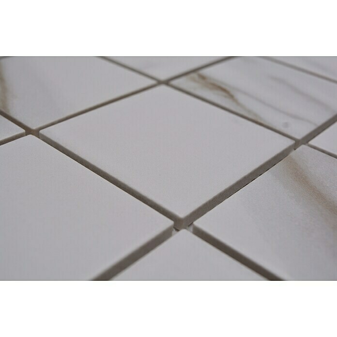 Mosaikfliese Quadrat Calacatta CIM Q73 CT (30,6 x 30,6 cm, Braun/Beige/Weiß, Matt)