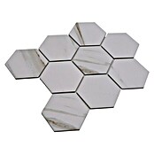 Mosaikfliese Hexagon CIM HX9 CT (25,6 x 29,5 cm, Beige/Braun/Weiß, Matt)