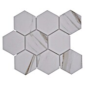 Mosaikfliese Hexagon CIM HX9 CT (25,6 x 29,5 cm, Beige/Braun/Weiß, Matt)