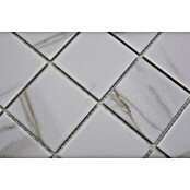 Mosaikfliese Quadrat Calacatta CIM Q73 CT (30,6 x 30,6 cm, Braun/Beige/Weiß, Matt)