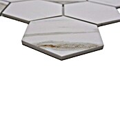 Mosaikfliese Hexagon CIM HX9 CT (25,6 x 29,5 cm, Beige/Braun/Weiß, Matt)