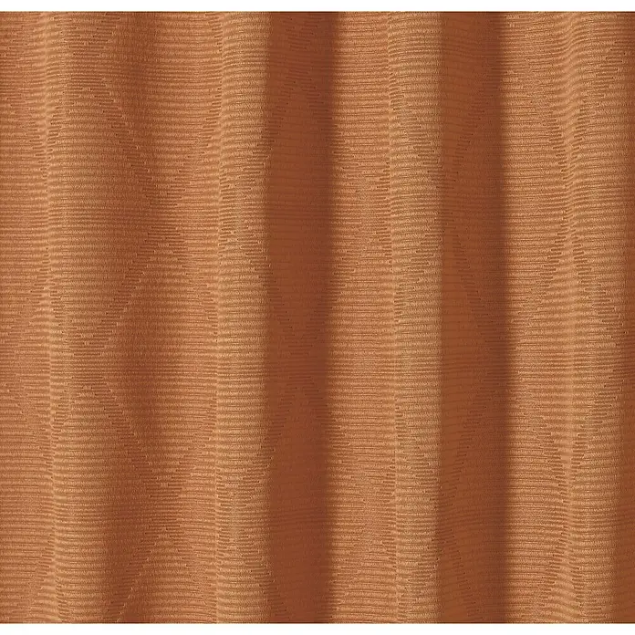 Elbersdrucke Schlaufenschal Sunny - B x H: 140 x 255 cm, 100% Polyester, Rostrot - Nahaufnahme eines beigefarbenen Vorhangs mit subtilen horizontalen und vertikalen Texturen, die ein elegantes und warmes Ambiente vermitteln.