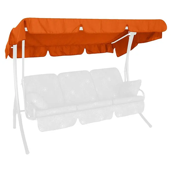 Ersatzdach - Passend für: Angerer 3-Sitzer Hollywoodschaukeln, Terracotta, PE-Bändchengewebe - Gartenhängeliege mit orangem Sonnenschutzdach. Perfekt zum Entspannen im Freien.